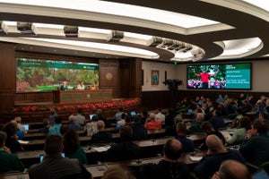 The interview room at Augusta National
