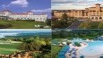 From top right, clockwise: The Broadmoor, The Hotel Hershey, Big Cedar Lodge and Omni Mount Washington.