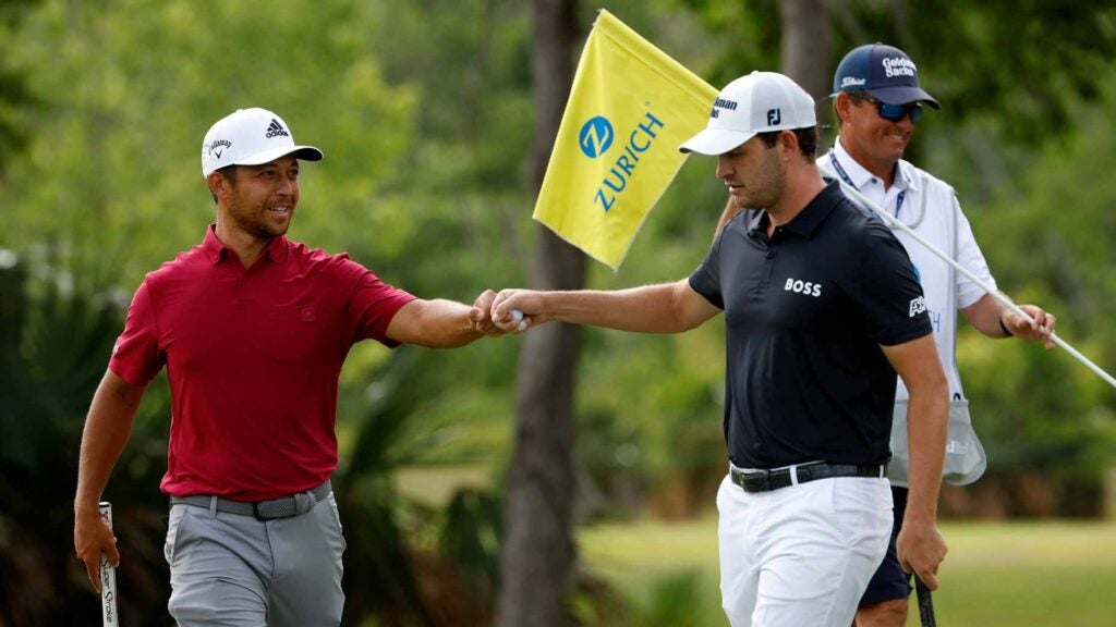 Xander Schauffele and Patrick Cantlay at 2022 Zurich Classic