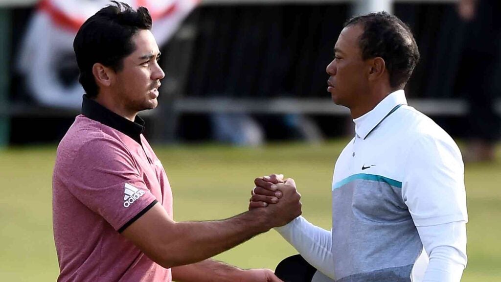 Jason Day and Tiger Woods