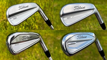 Titleist irons in hand 2023