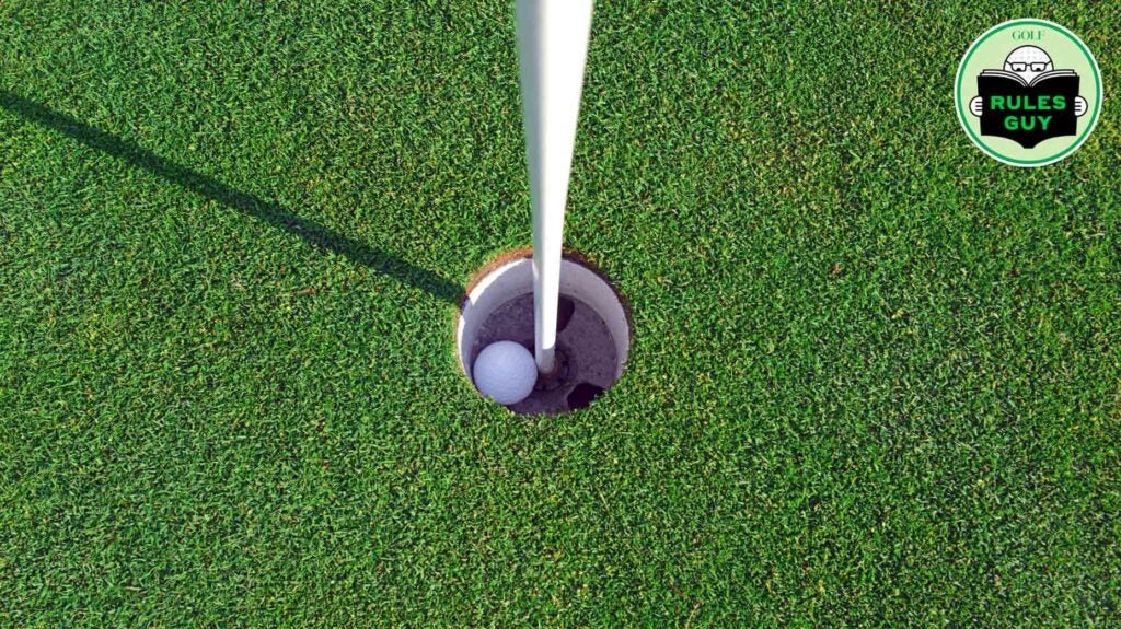 golf ball in hole