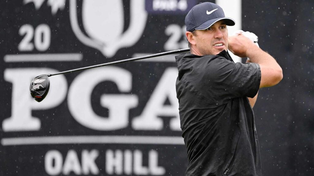 Brooks Koepka plays drive at 2023 PGA Championship