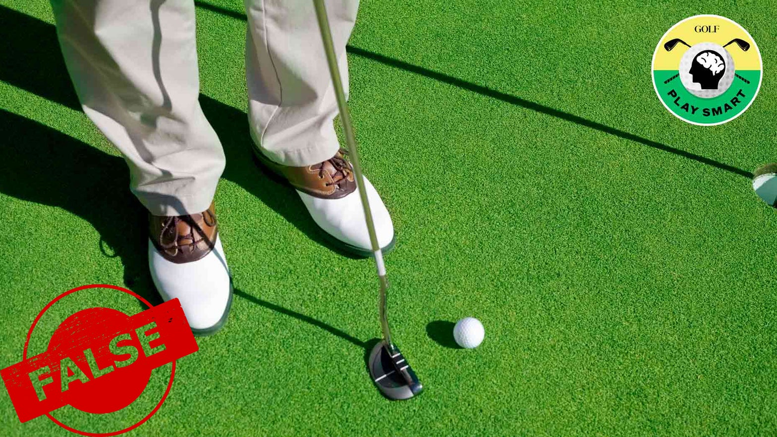 Where your golf ball position should be while putting