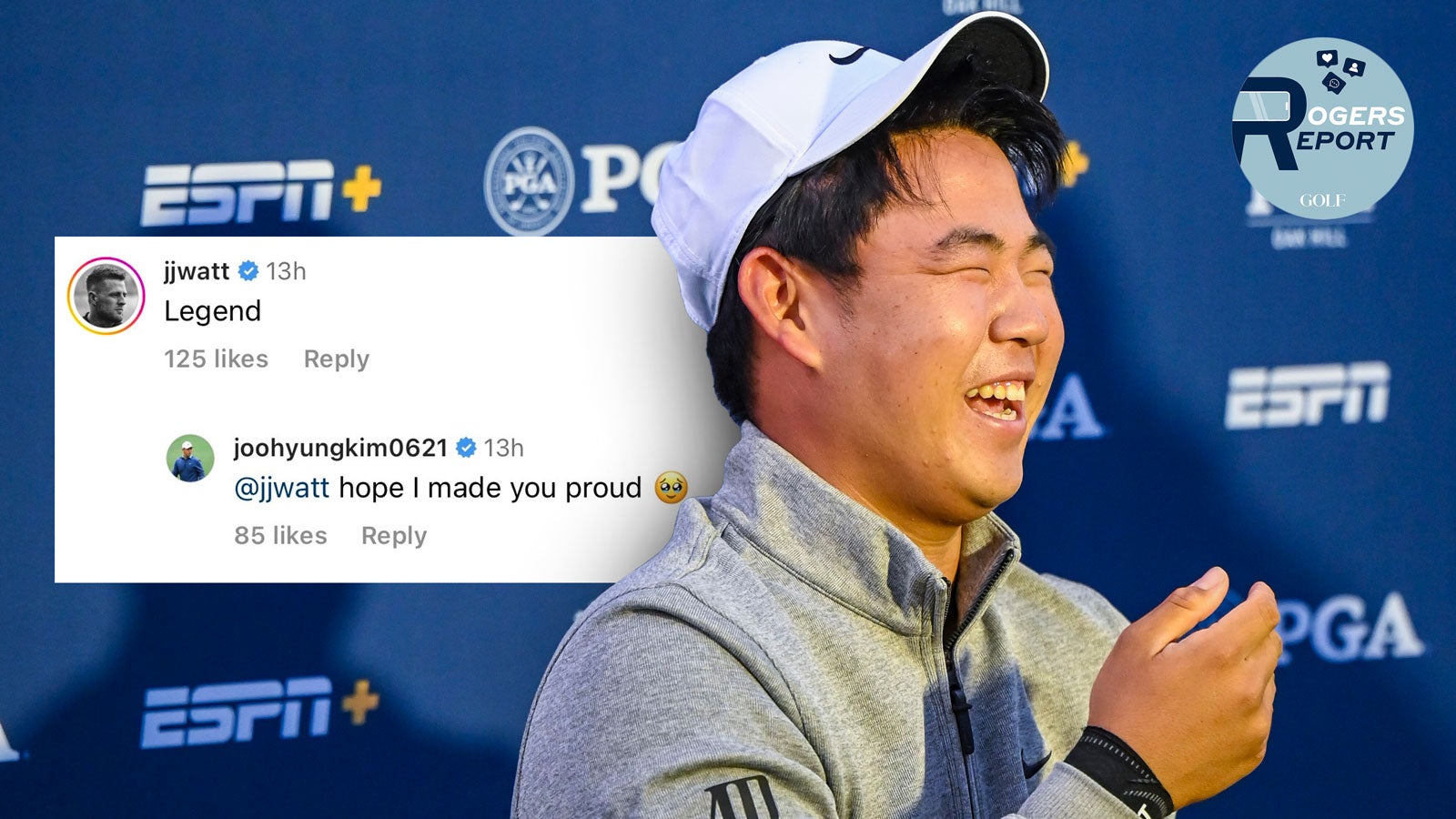 The internet reacts to Tom Kim's swamp fall at Oak Hill