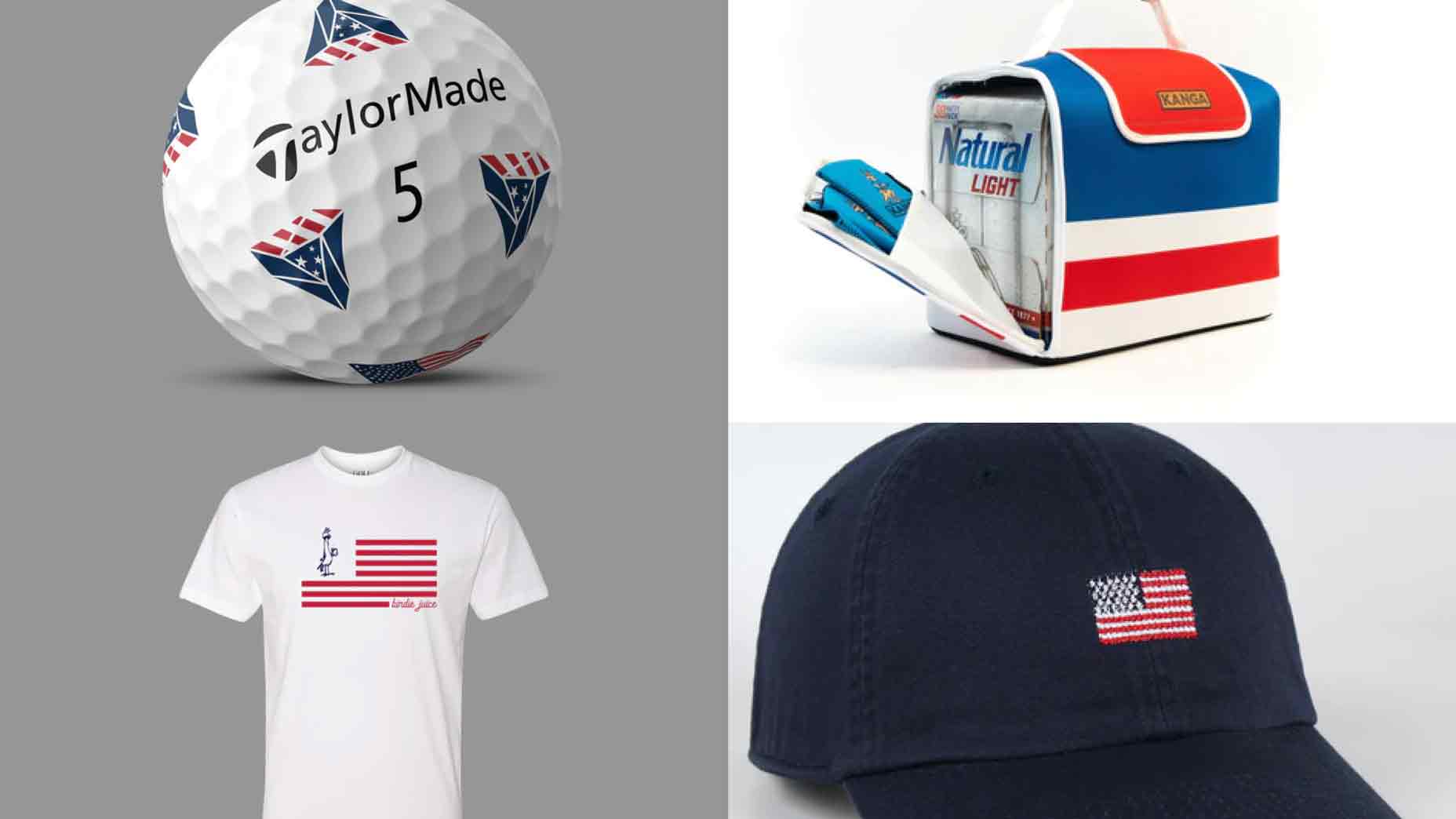 To support the USA this Memorial Day, take advantage of these red, white, and blue themed golf items from Fairway Jockey