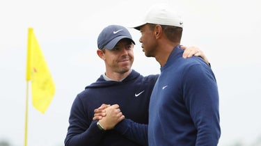rory mcilroy and tiger woods at 2023 masters