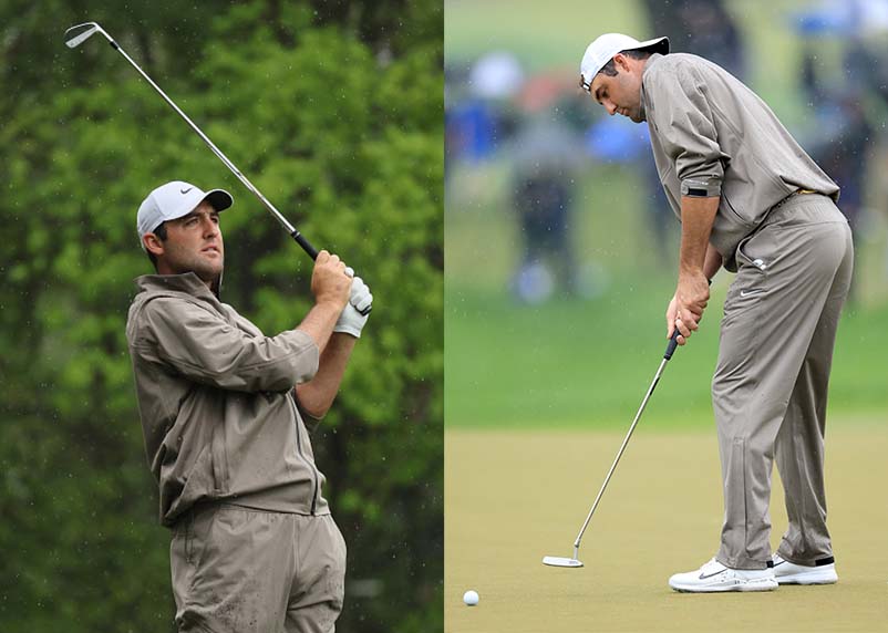 The matching Nike rain set that Rory and Scheffler *both* wore at PGA