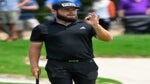 Tyrrell Hatton reacts to putt at PGA Tour event