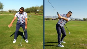PGA Professional Jason Hong shares a 2-club drill that can help amateurs correct their swing plane to see flusher, straighter shots