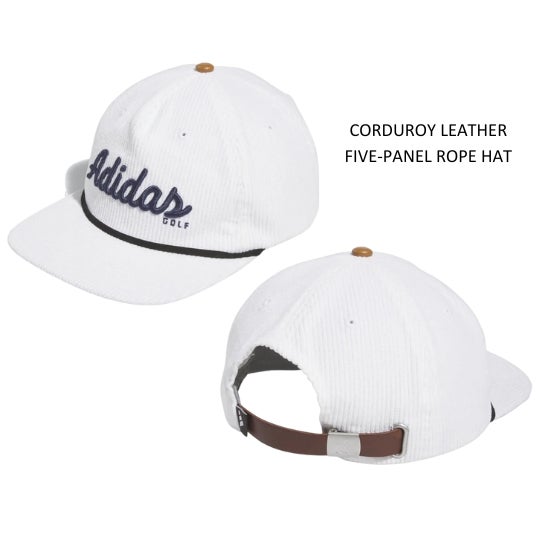 CORDUROY LEATHER FIVE PANEL ROPE HAT 1