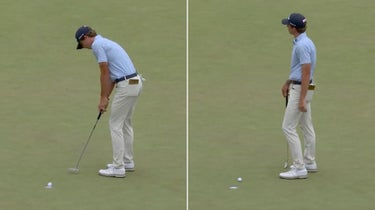 Gordon Sargent got a brutal break on the 18th hole Sunday.