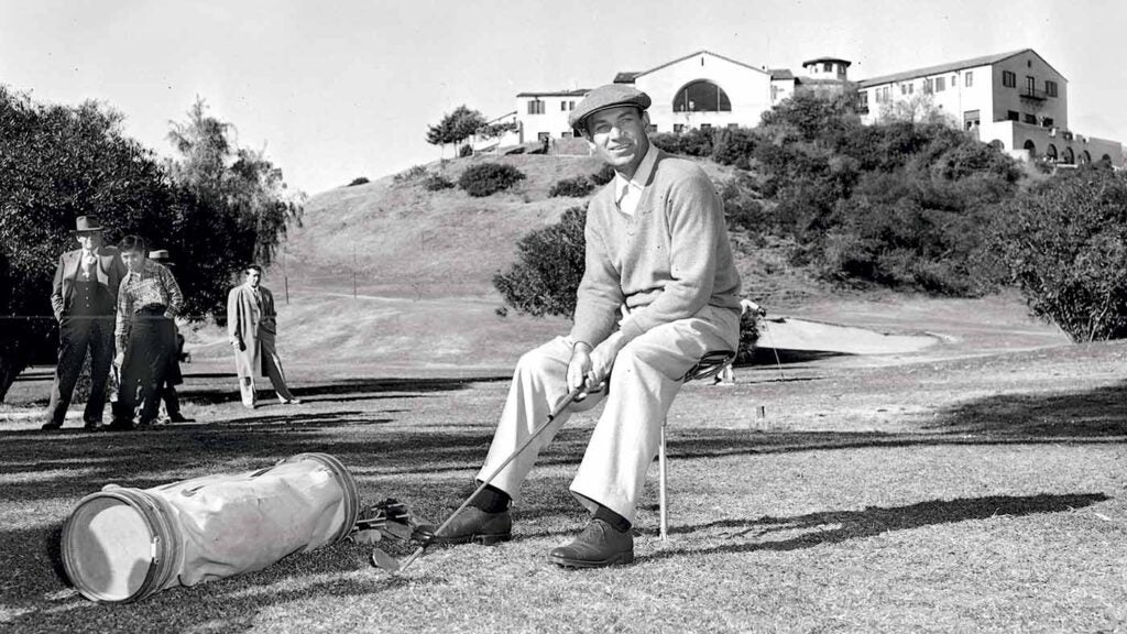 After nearly being killed when his car was hit by a bus in 1949, Hogan spent two months in the hospital. He returned to competition at the 1950 L.A. Open, where he lost in a playoff to Sam Snead.