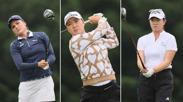 lexi thompson, minjee lee and rose zhang swing