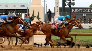 mage crosses finish line kentucky derby