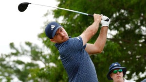 Nick Taylor hits drive at recent PGA Tour event