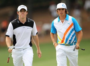 Rickie fowler and rory mcilroy at the masters