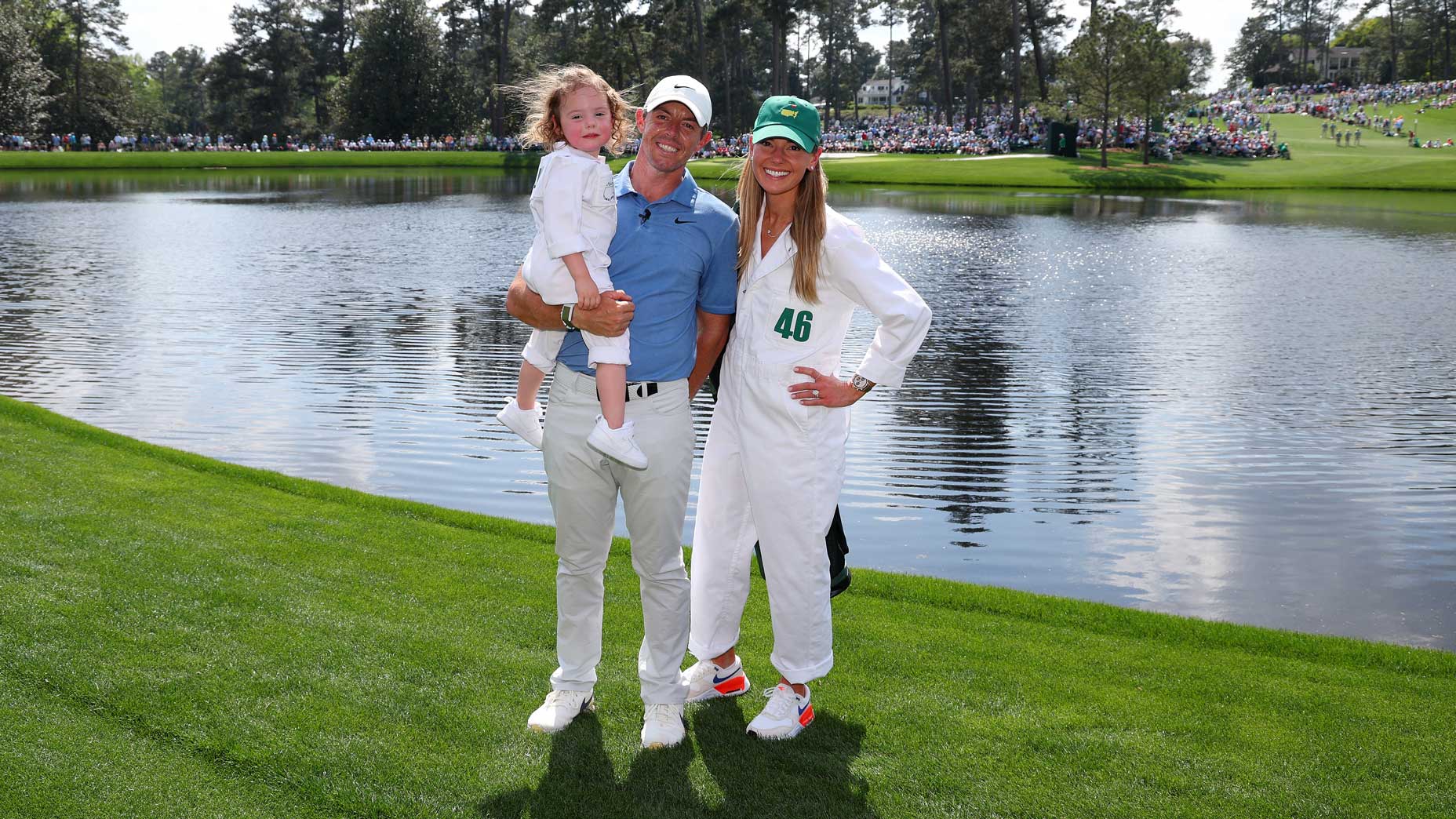 rory, erica and poppy at the masters par-3 contest