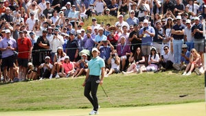 rory mcilroy stands in front of fans