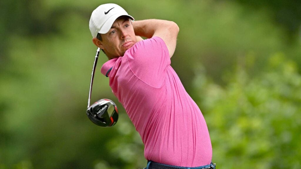 Rory McIlroy hits drive at RBC Canadian Open