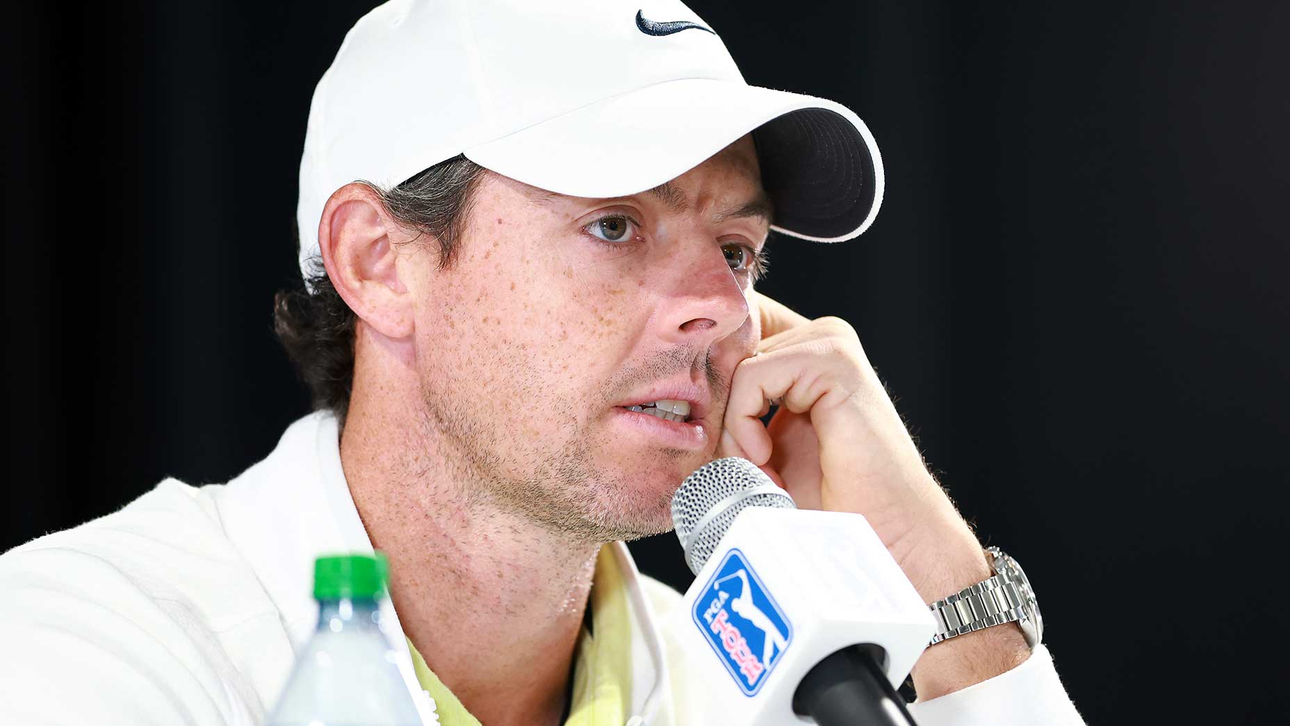 rory mcilroy speaks to the media on wednesday