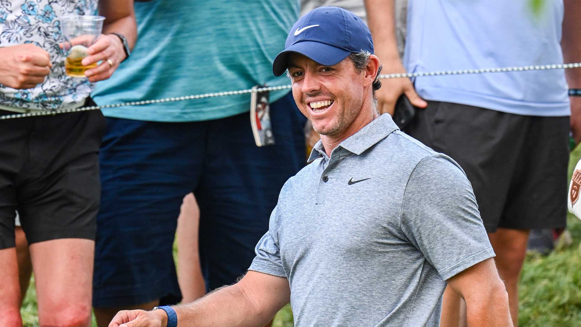 rory mcilroy grins