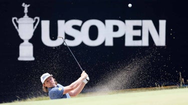 Cameron Smith practices bunker shot at 2023 U.S. Open