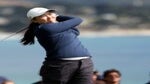 Allisen Corpuz of the United States plays her shot from the 14th tee during the final round of the 78th U.S. Women's Open at Pebble Beach Golf Links on July 09, 2023 in Pebble Beach, California.
