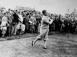Bobby Jones in action at the 1930 Open Championship.