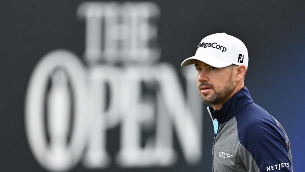 Brian Harman leads the Open by five.