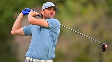 Mardy Fish hits a shot during the Hilton Grand Vacations Tournament of Champions in January 2023 in Orlando, Florida.