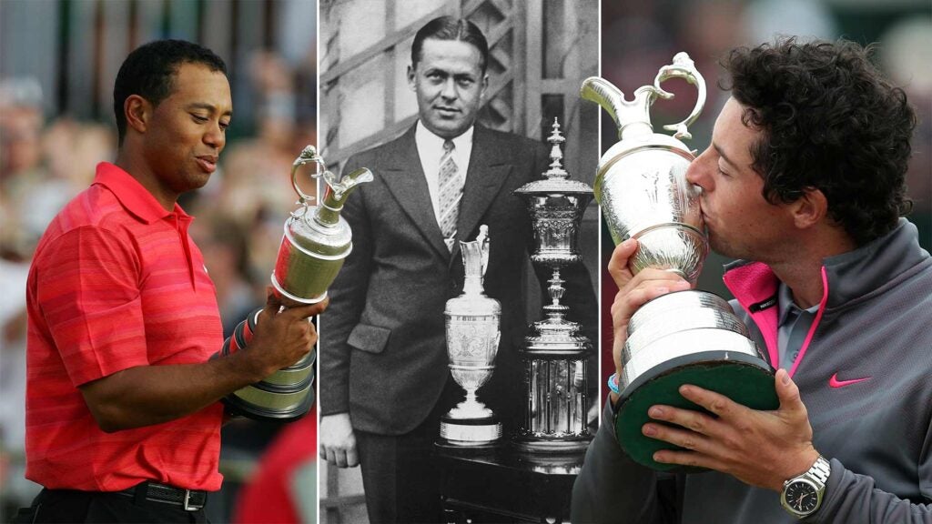 Tiger Woods, Bobby Jones and Rory McIlroy each won a Claret Jug at Royal Liverpool.