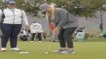 angel yin gives putting lesson