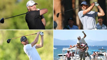Celebrities at the American Century championship golf tournament