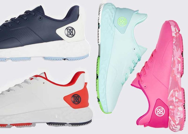 3 spiked and spikeless golf shoes available in multiple pops of color