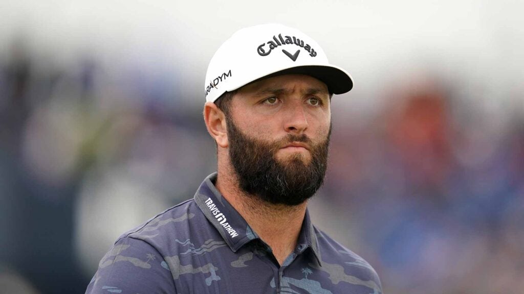 jon rahm stares at the open