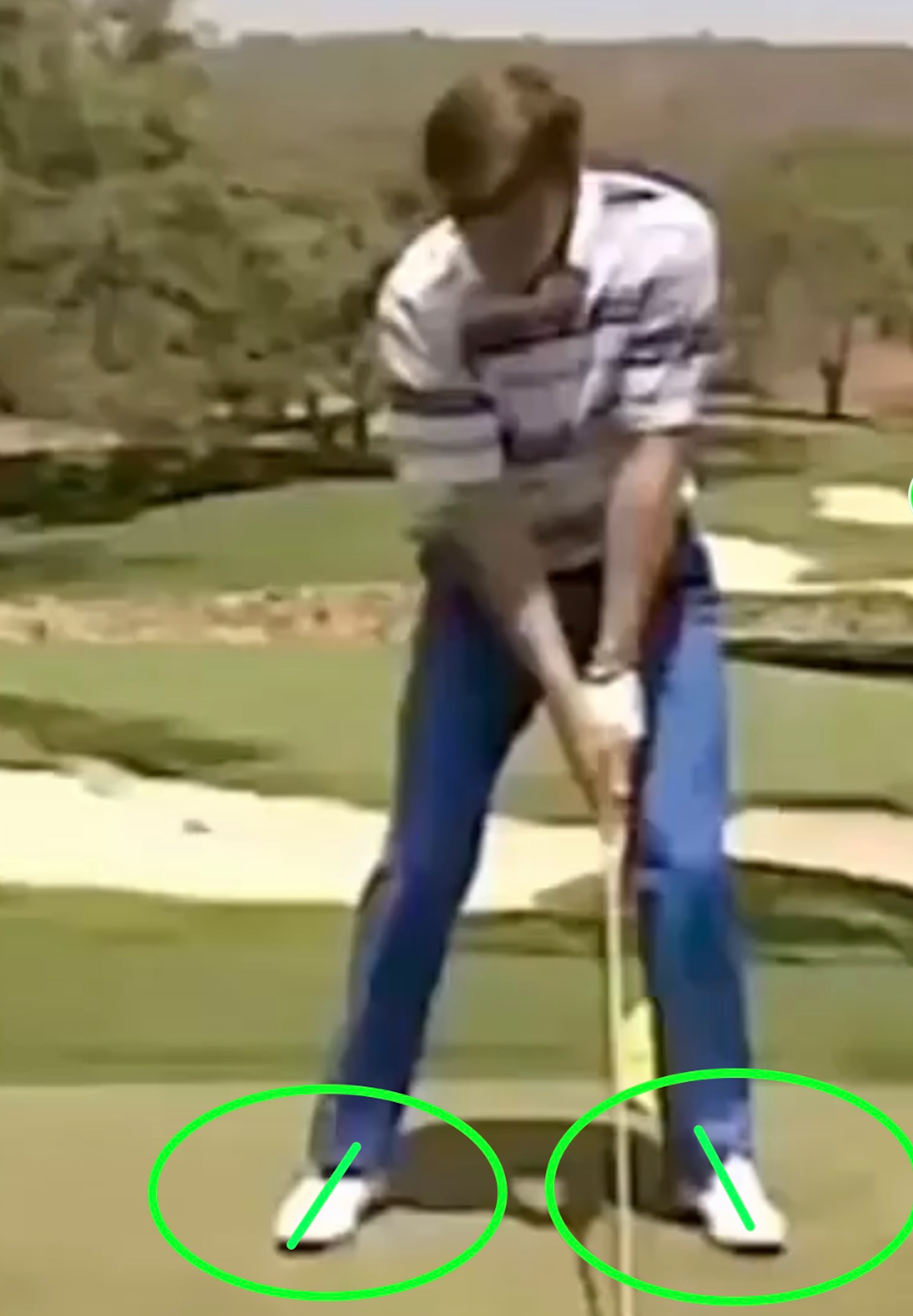 nick faldo golf swing analysis foot angle