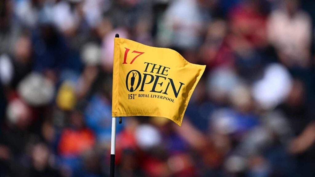 Flag at Royal Liverpool during 2023 Open Championship
