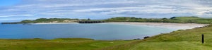 A view of Balnakeil Bay from the second tee of Durness Golf Club.