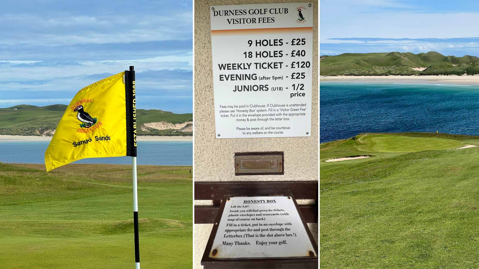 Scenes from Durness Golf Club.