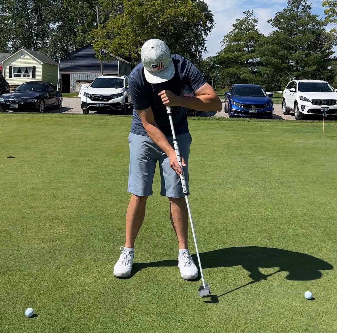 Long putter practise