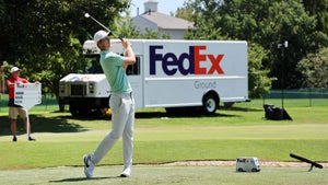 Cam Davis hits drive at 2023 FedEx St. Jude Championship