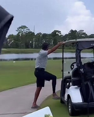 Tiger Woods at a golf tournament over the weekend