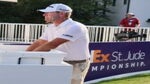 lucas glover dunking hands in cooler