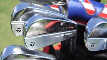 scottie scheffler's taylormade p7tw irons pictured at Olympics