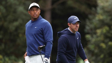 tiger woods and rory mcilroy at the masters