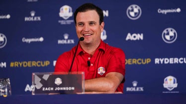 zach johnson talks at press conference