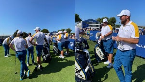 The European Ryder Cup team's practice round
