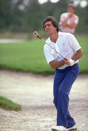 Seve Ballesteros' miracle sand shot.