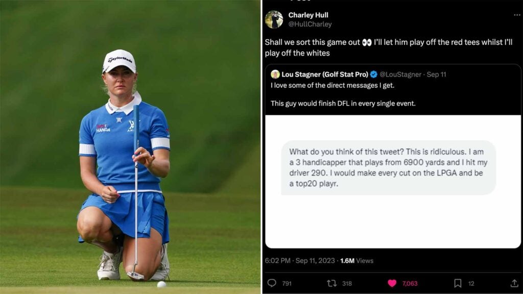 charley hull reads putt